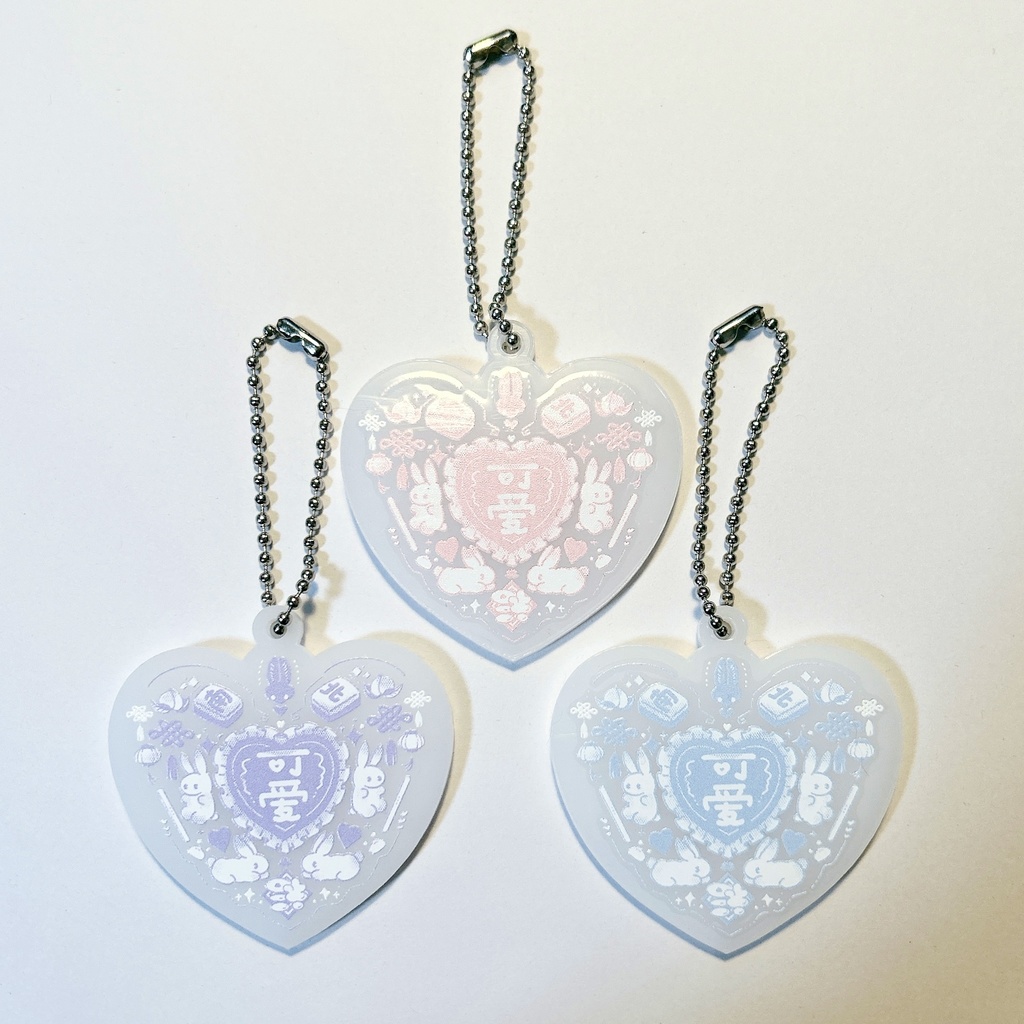 ハートロゴ/アクリルキーホルダー