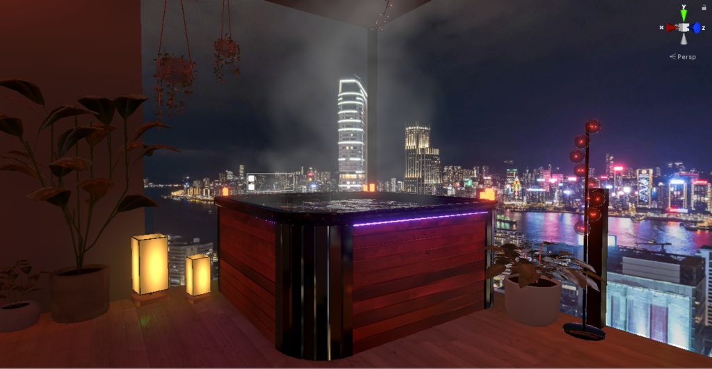 【Hot Tub with Steam Particles for VRChat】