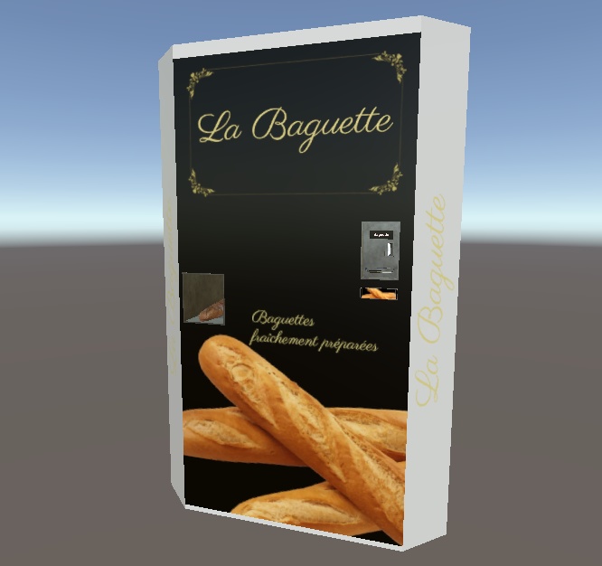 【Baguette Vending Machine for VRChat】with edible Baguettes :3