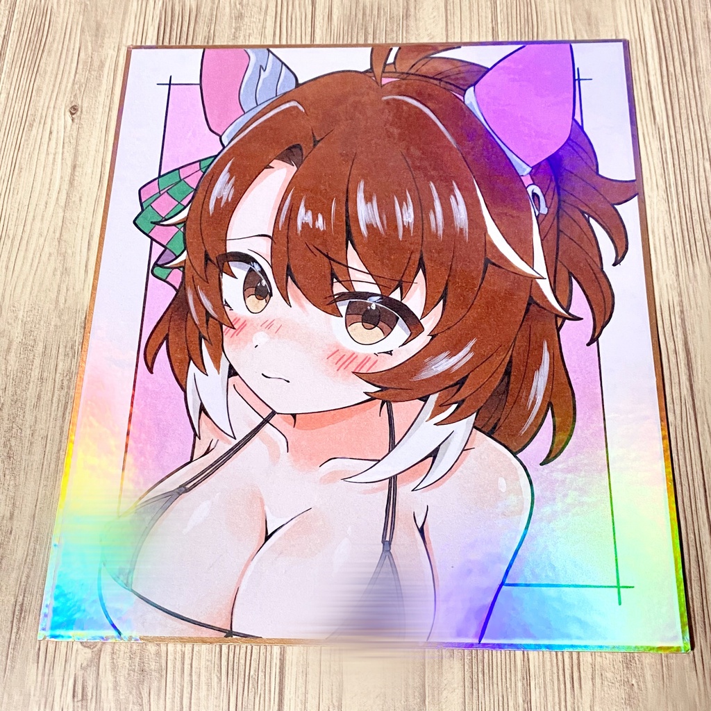 ダンツフレーム ウマ娘　手書きイラスト　中色紙 手描きイラスト ウマ娘 ダンツフレーム 中色紙サイズ＊ウマ娘