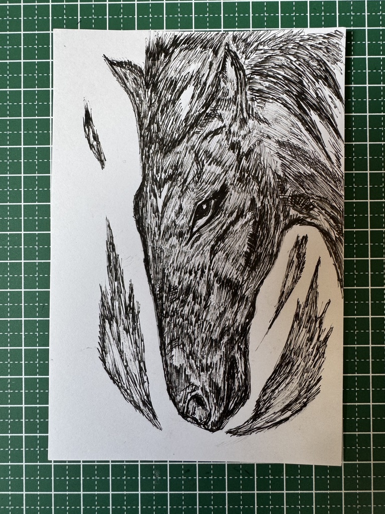 獣｜沈黙の輪郭 Beast | The Shape of Silence — Original Drawing —