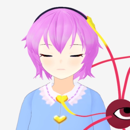 OSONO式 古明地さとり Komeiji Satori (.vrm/.blend) 衣装(.png)