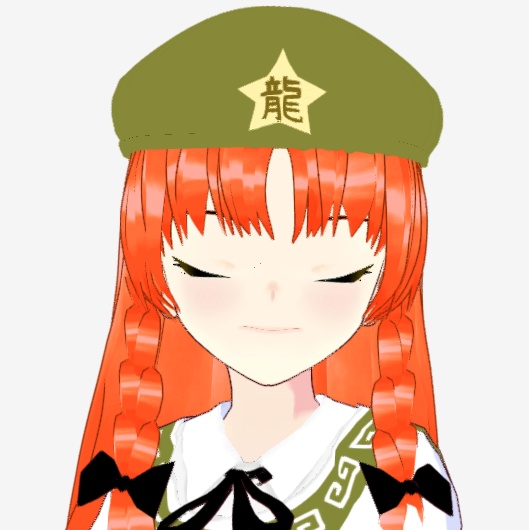 OSONO式 紅美鈴 Hong Meiling(.vrm/.blend)帽子(.vroid)