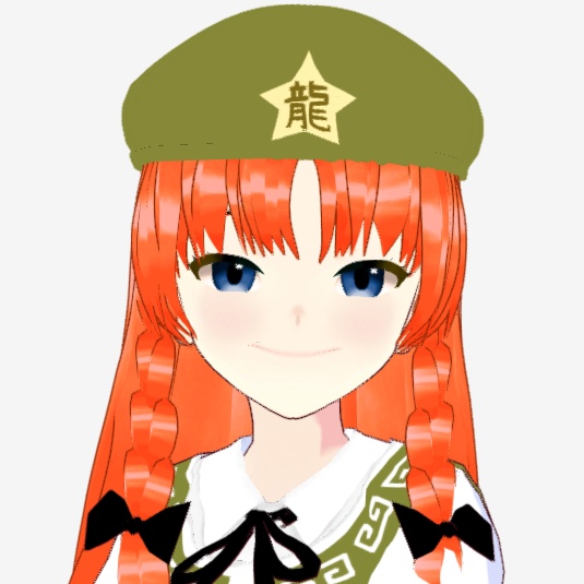 OSONO式 紅美鈴 Hong Meiling(.vrm/.blend)帽子(.vroid)