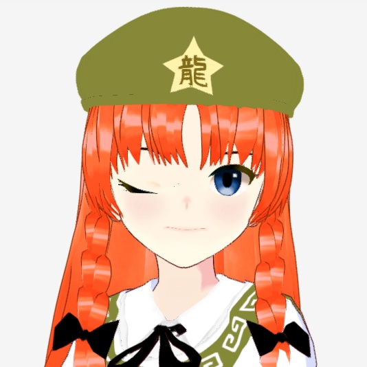 OSONO式 紅美鈴 Hong Meiling(.vrm/.blend)帽子(.vroid)