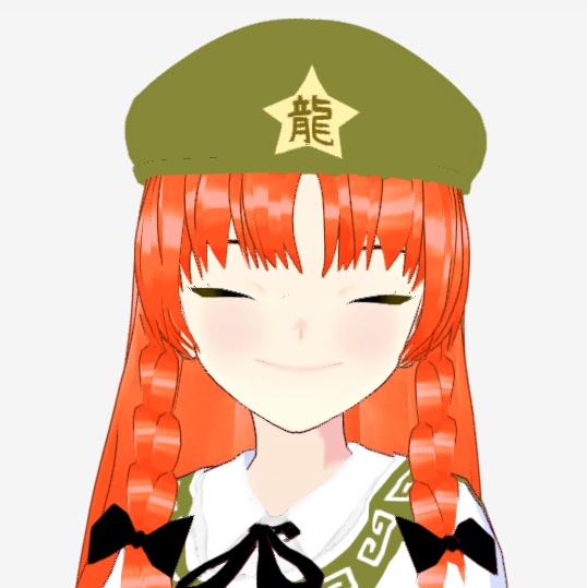OSONO式 紅美鈴 Hong Meiling(.vrm/.blend)帽子(.vroid)
