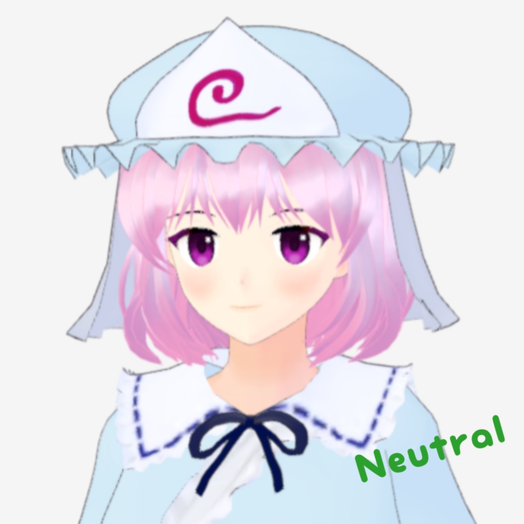 OSONO式 表情で顔色が変わる西行寺幽々子 東方妖々夢 Saigyouji Yuyuko (.vrm)