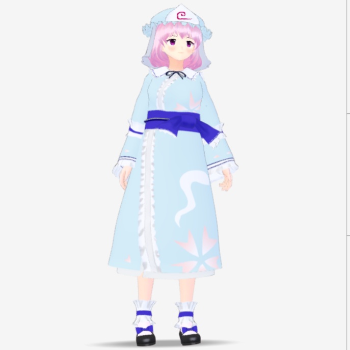 OSONO式 表情で顔色が変わる西行寺幽々子 東方妖々夢 Saigyouji Yuyuko (.vrm)