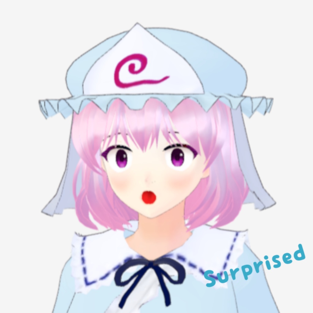 OSONO式 表情で顔色が変わる西行寺幽々子 東方妖々夢 Saigyouji Yuyuko (.vrm)