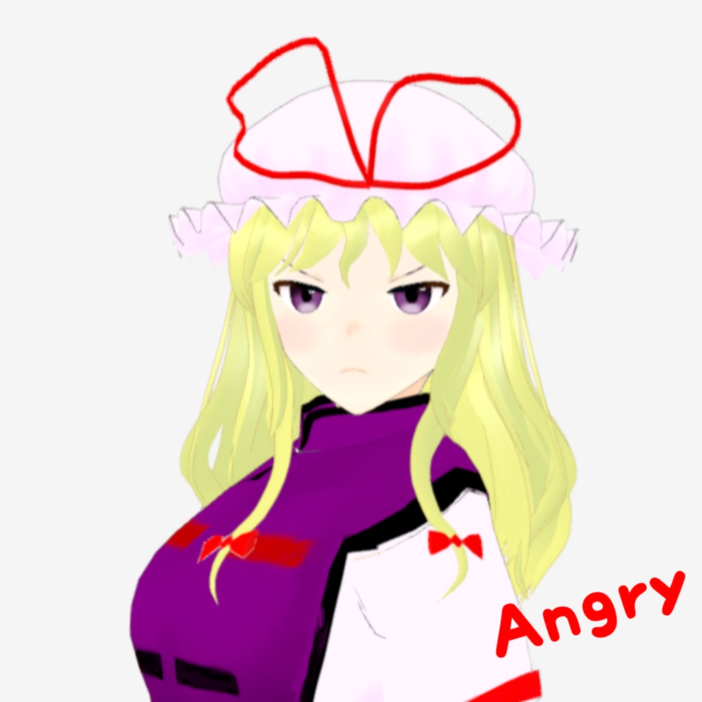 OSONO式 表情で顔色が変わる八雲紫 東方永夜抄