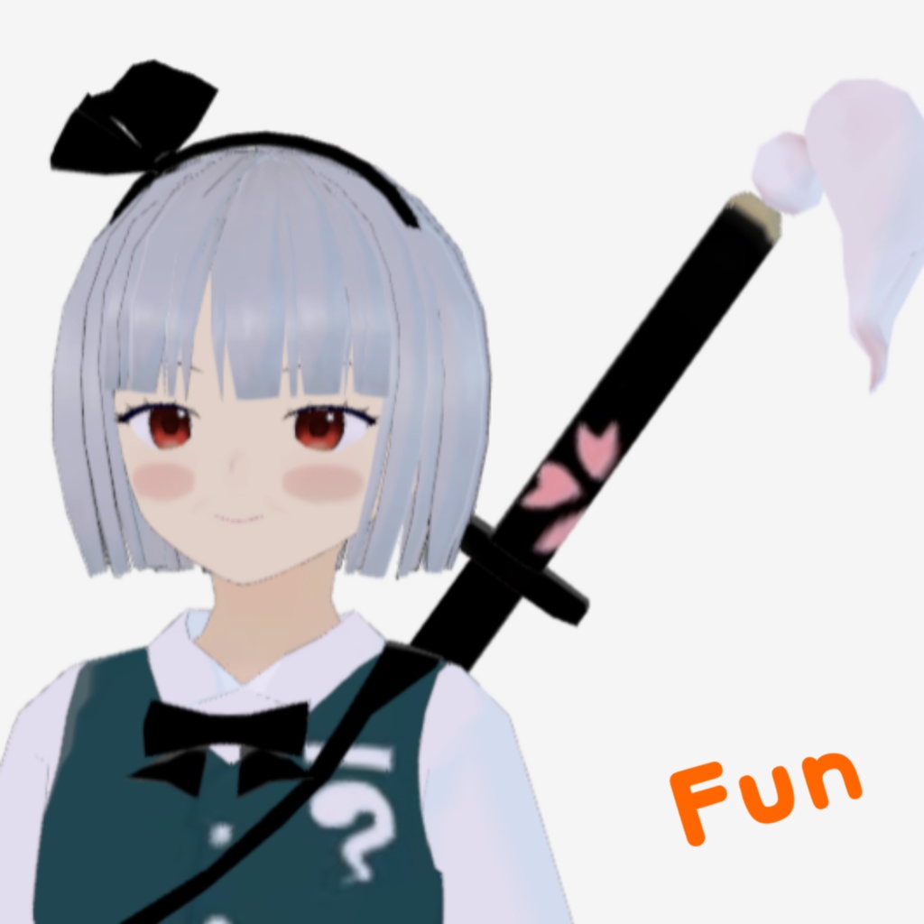 OSONO式 表情で顔色が変わる魂魄妖夢 東方妖々夢 帯刀(VRM)