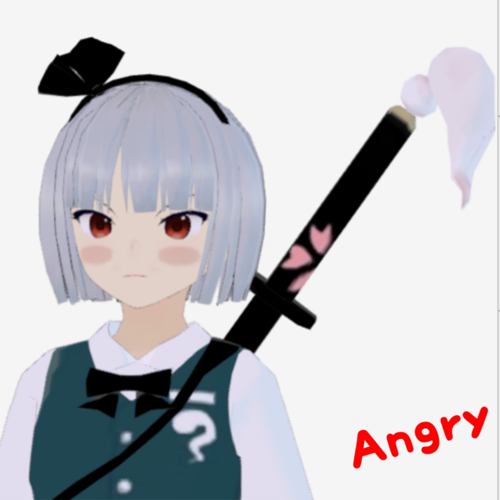 OSONO式 表情で顔色が変わる魂魄妖夢 東方妖々夢 帯刀(VRM)