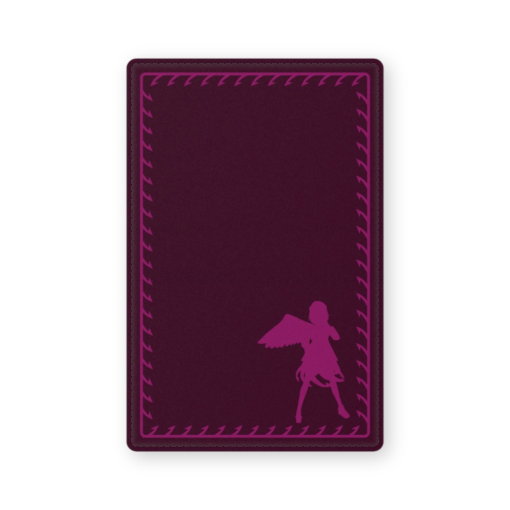 レザー製名刺入れ 稀神サグメ(ワインレッド/ベージュ)