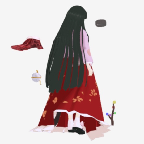 OSONO式 軽量 蓬莱山輝夜 宝物付き (VRM/FBX)