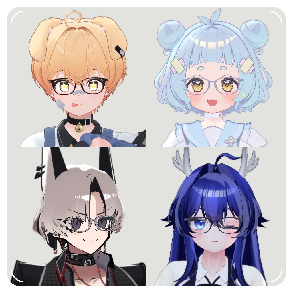 【✨79アバター対応✨】 知的なウェリントンメガネ ~ ScholarlyWellingtonGlasses ~