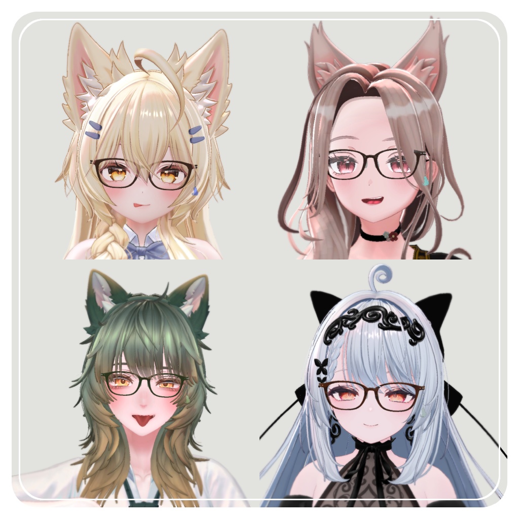 【✨サマーセール中!49アバター対応✨】知的なウェリントンメガネ ~ ScholarlyWellingtonGlasses ~