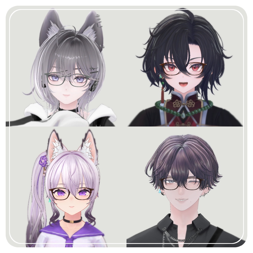 【✨サマーセール中!49アバター対応✨】知的なウェリントンメガネ ~ ScholarlyWellingtonGlasses ~