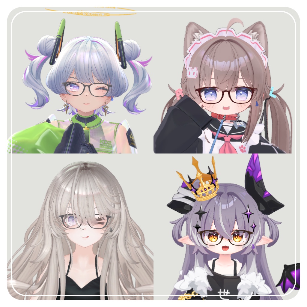 【✨70アバター対応✨】 知的なウェリントンメガネ ~ ScholarlyWellingtonGlasses ~
