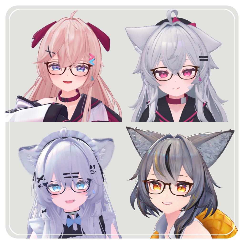 【✨サマーセール中!49アバター対応✨】知的なウェリントンメガネ ~ ScholarlyWellingtonGlasses ~