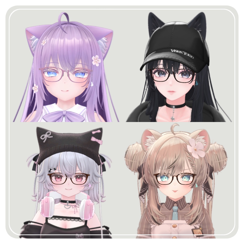 【✨サマーセール中!49アバター対応✨】知的なウェリントンメガネ ~ ScholarlyWellingtonGlasses ~