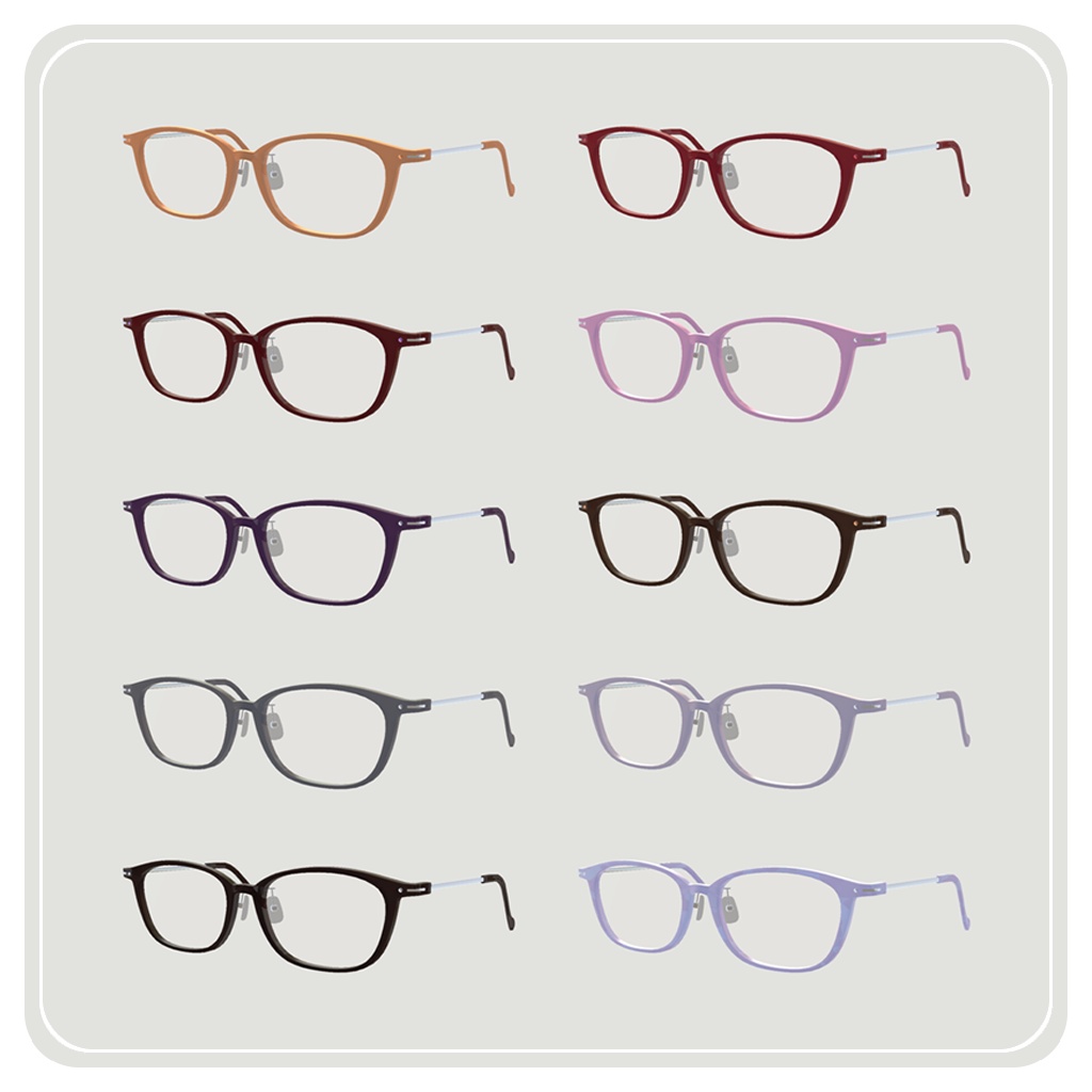 【✨サマーセール中!49アバター対応✨】知的なウェリントンメガネ ~ ScholarlyWellingtonGlasses ~