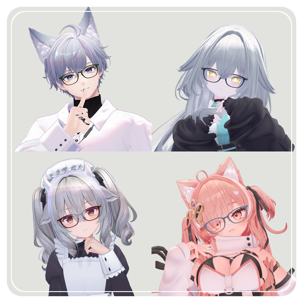 【✨サマーセール中!49アバター対応✨】知的なウェリントンメガネ ~ ScholarlyWellingtonGlasses ~
