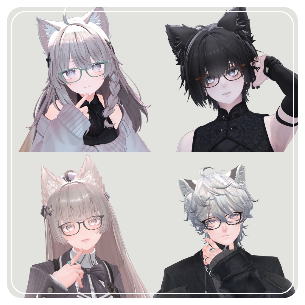 【✨サマーセール中!49アバター対応✨】知的なウェリントンメガネ ~ ScholarlyWellingtonGlasses ~
