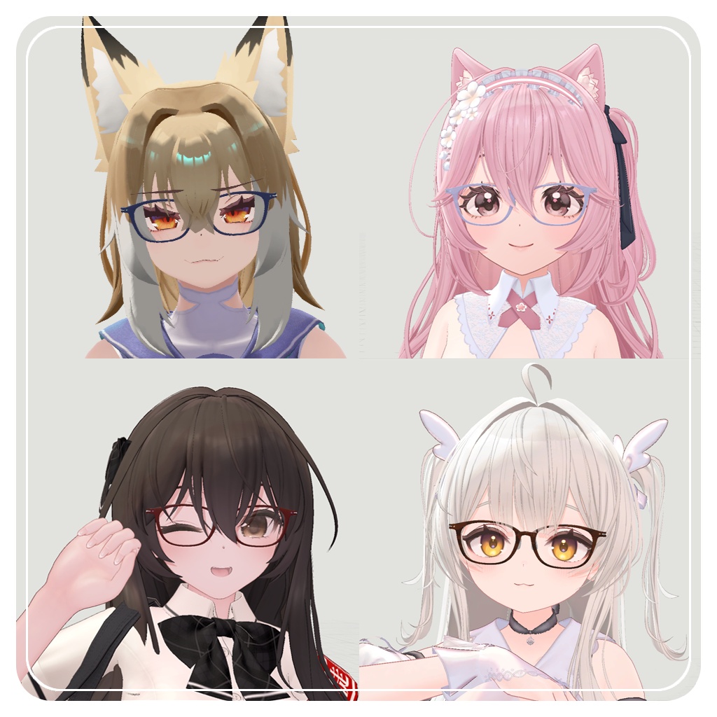 【✨サマーセール中!49アバター対応✨】知的なウェリントンメガネ ~ ScholarlyWellingtonGlasses ~