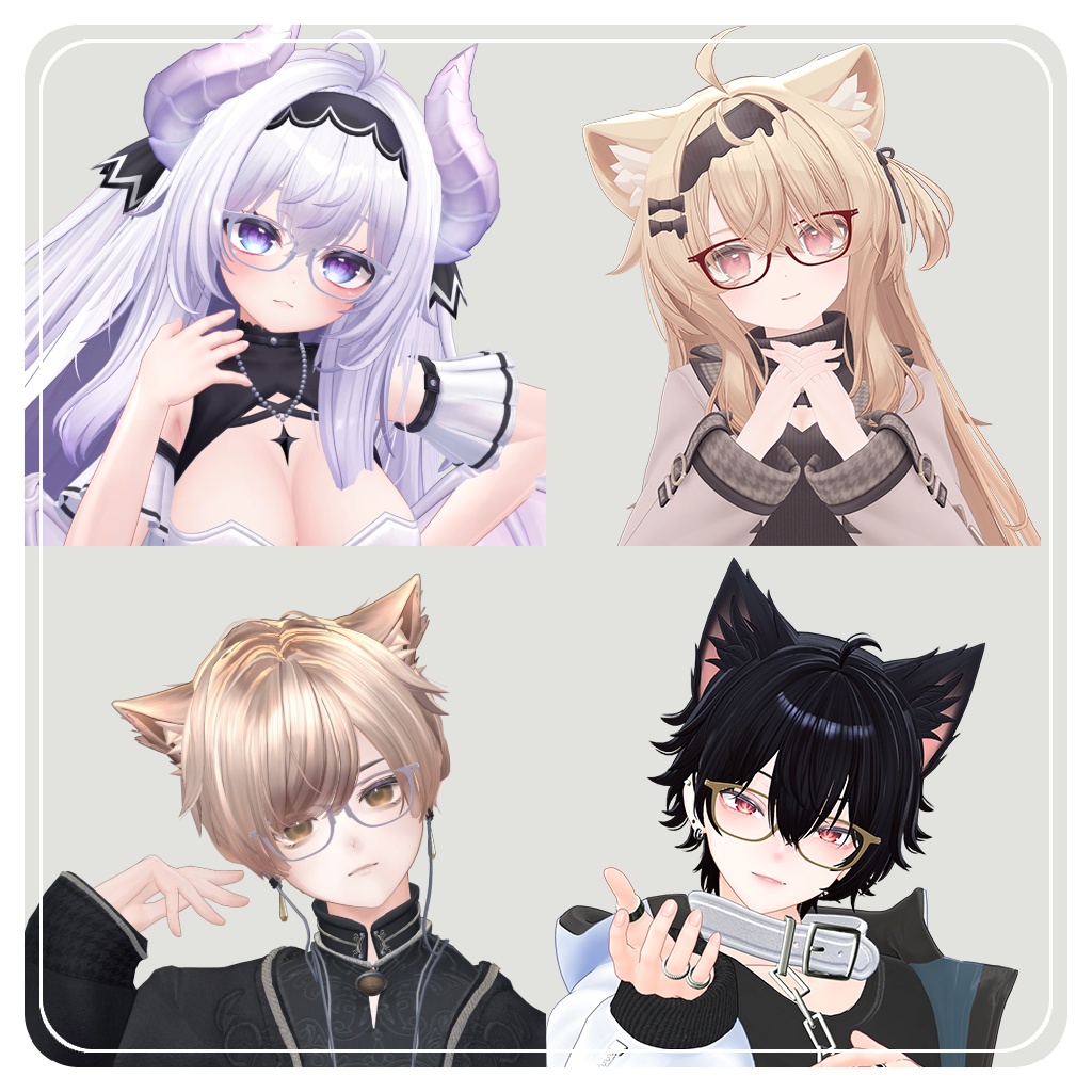 【✨サマーセール中!49アバター対応✨】知的なウェリントンメガネ ~ ScholarlyWellingtonGlasses ~