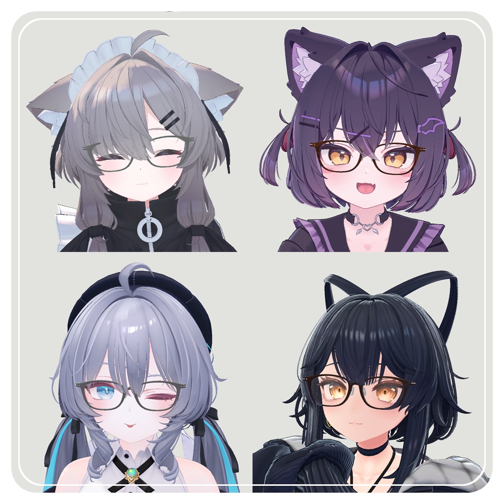 【✨サマーセール中!49アバター対応✨】知的なウェリントンメガネ ~ ScholarlyWellingtonGlasses ~