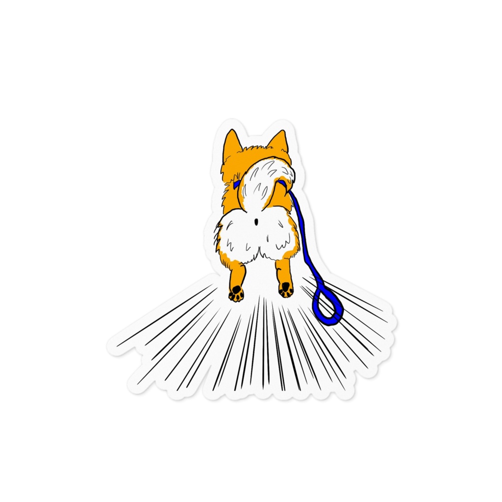 逃げる犬 ステッカー ナンセンスダンスのbooth Booth