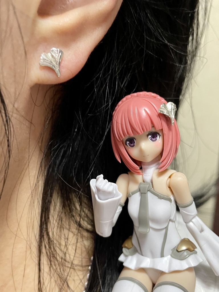 手作り純銀イチョウ葉飾り