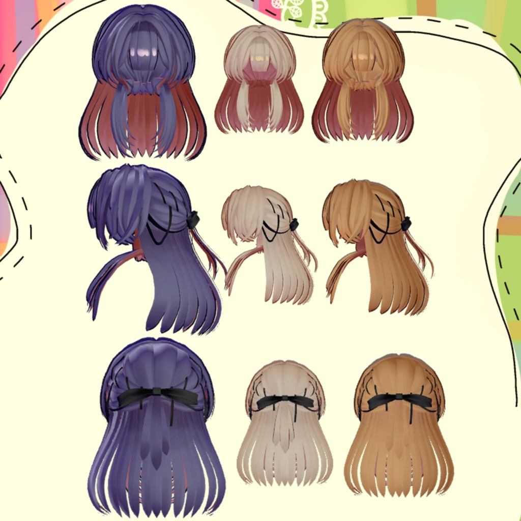 ✨ショップ開設記念無料配布中✨くるくるりぼんハーフアップ