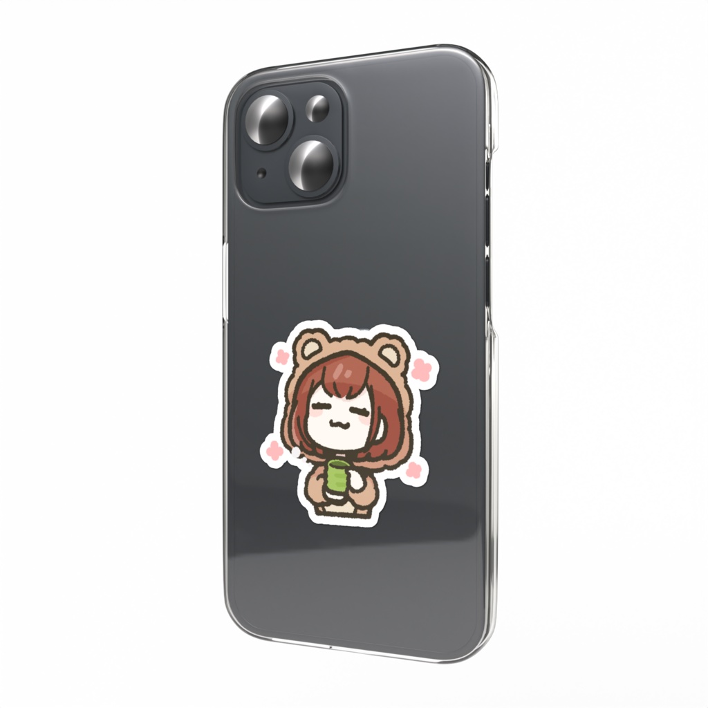 まったりお茶くまゆ＊スマホステッカー