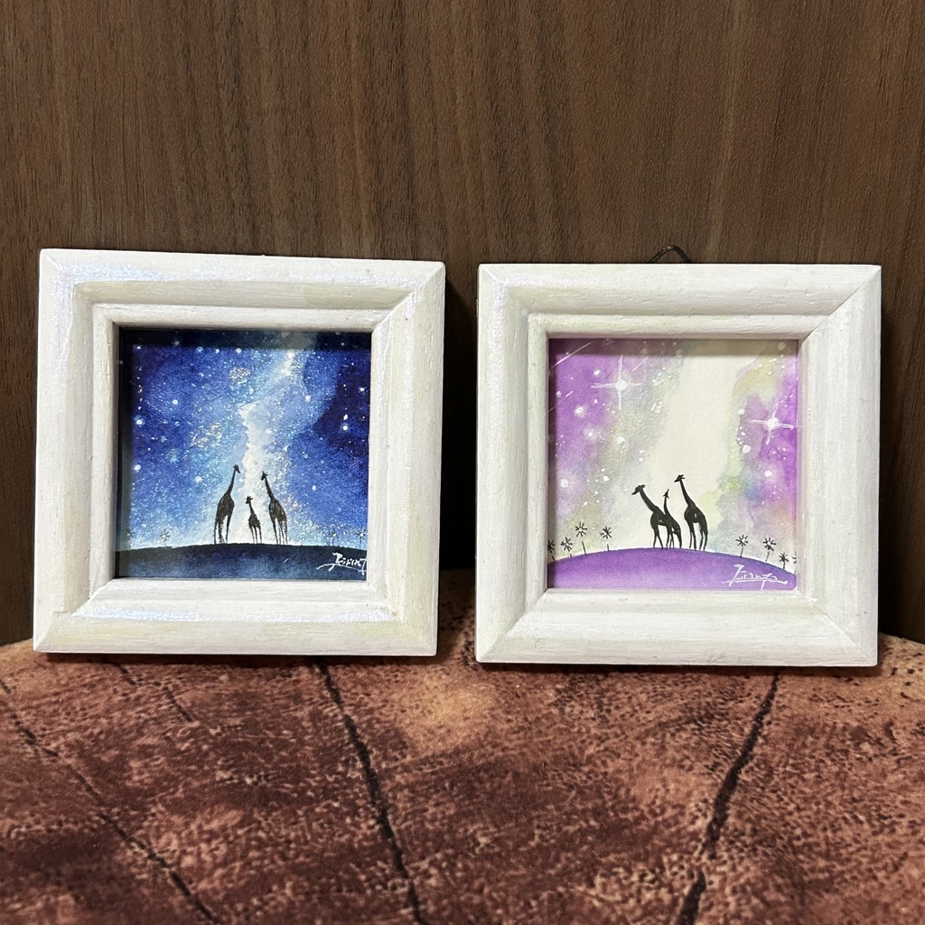【ミニ原画】小さな夜空絵✴︎