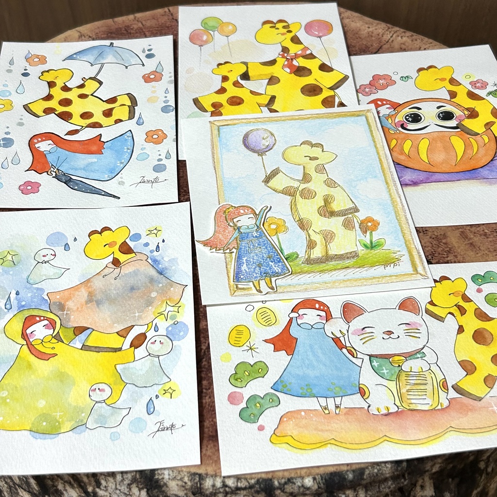 【ハガキサイズ原画】①〜⑥