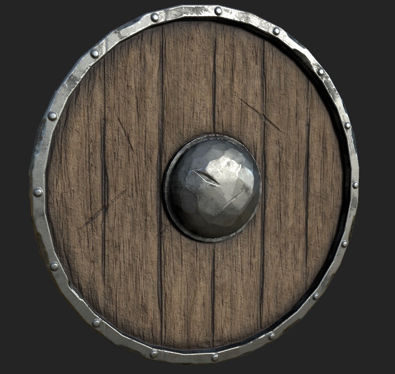 VRChat] Round wood shield