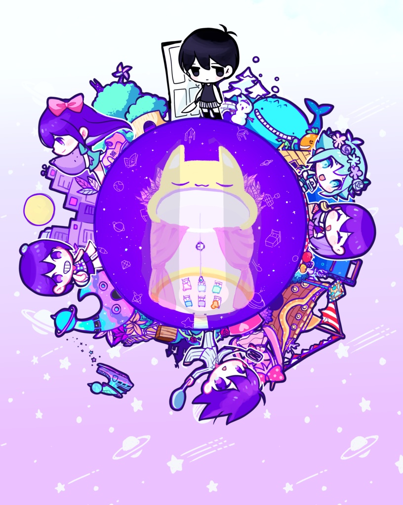 OMORI ドーミングオーロラアクリルキーホルダー 2種