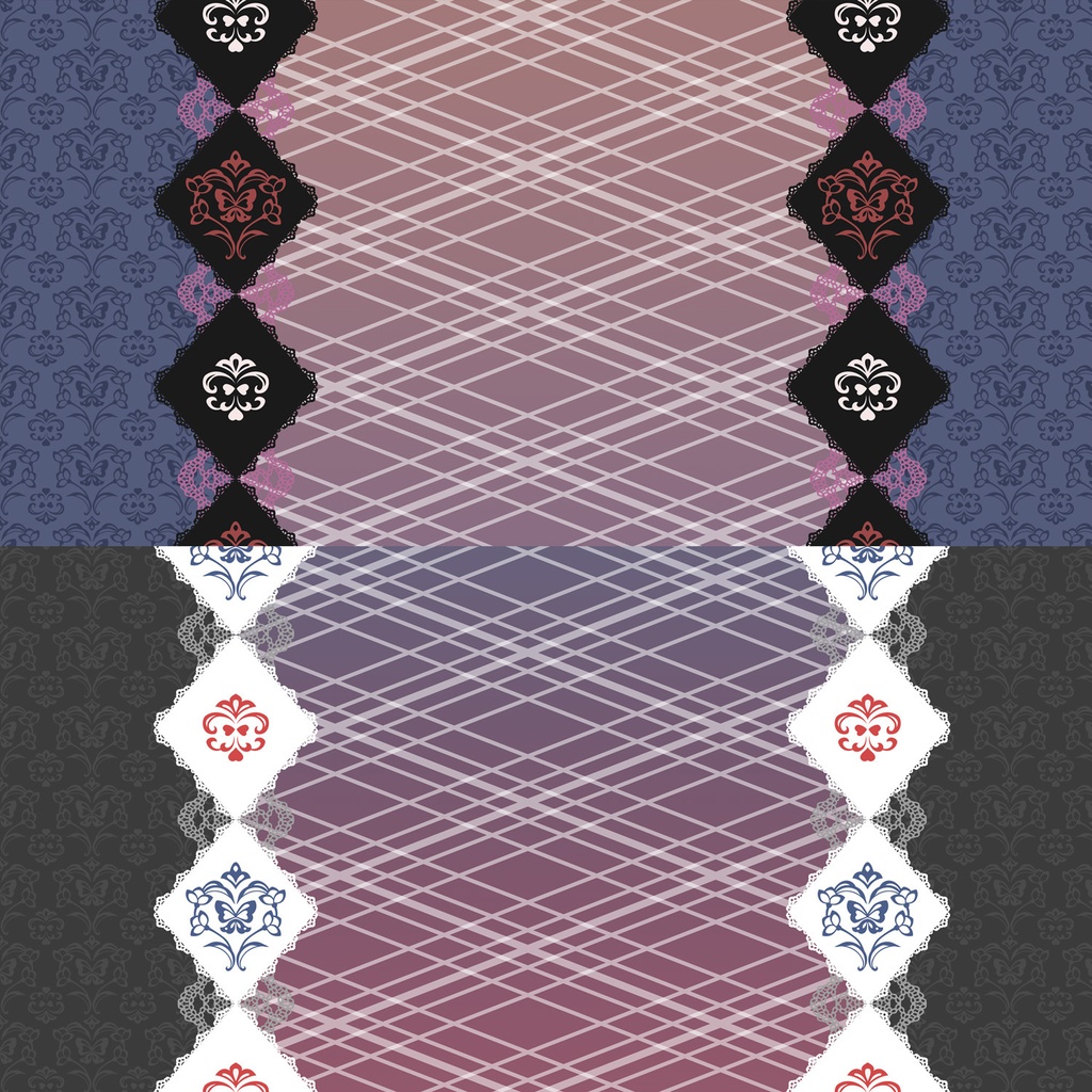 《無料》ハートと蝶のゆめかわ&ゴスロリ&アンティークカラー高解像度テクスチャ18種