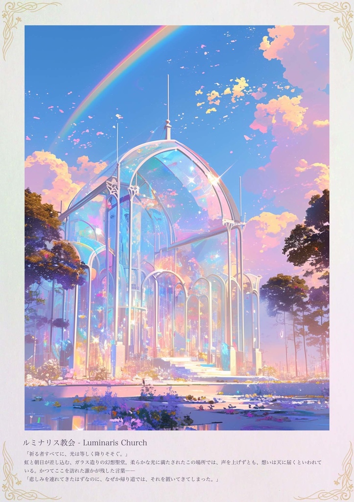 幻想図鑑素材集 vol.1虹と祈りの間【無料お試し付き】 ─ 世界観を感じながら創作に使えるインスピレーション素材集