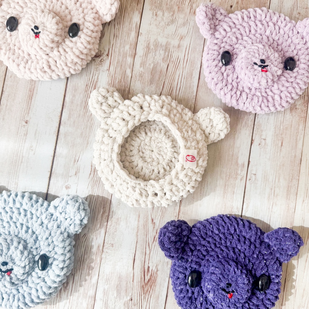 【10~12cmぬい】よわいくま ベレー帽 モール