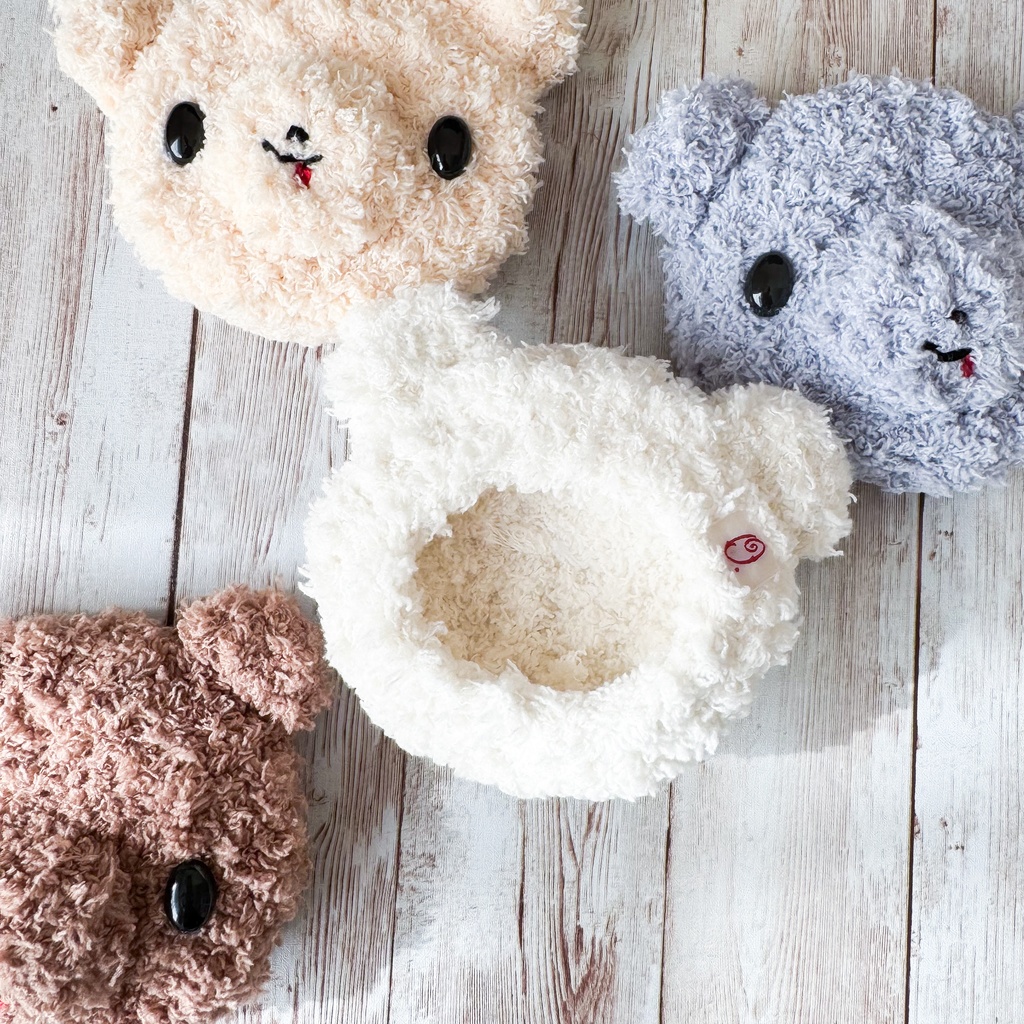 【10~12cmぬい】よわいくま ベレー帽  ボア