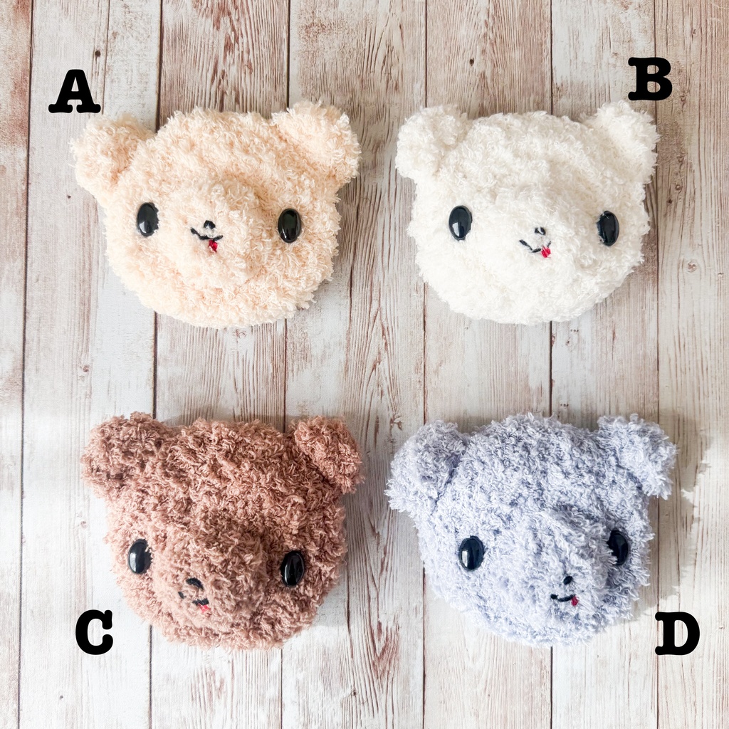 【10~12cmぬい】よわいくま ベレー帽  ボア