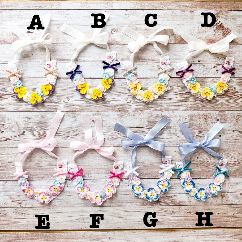 【10~16cmぬい用】ビオラの花冠 ヘッドドレス