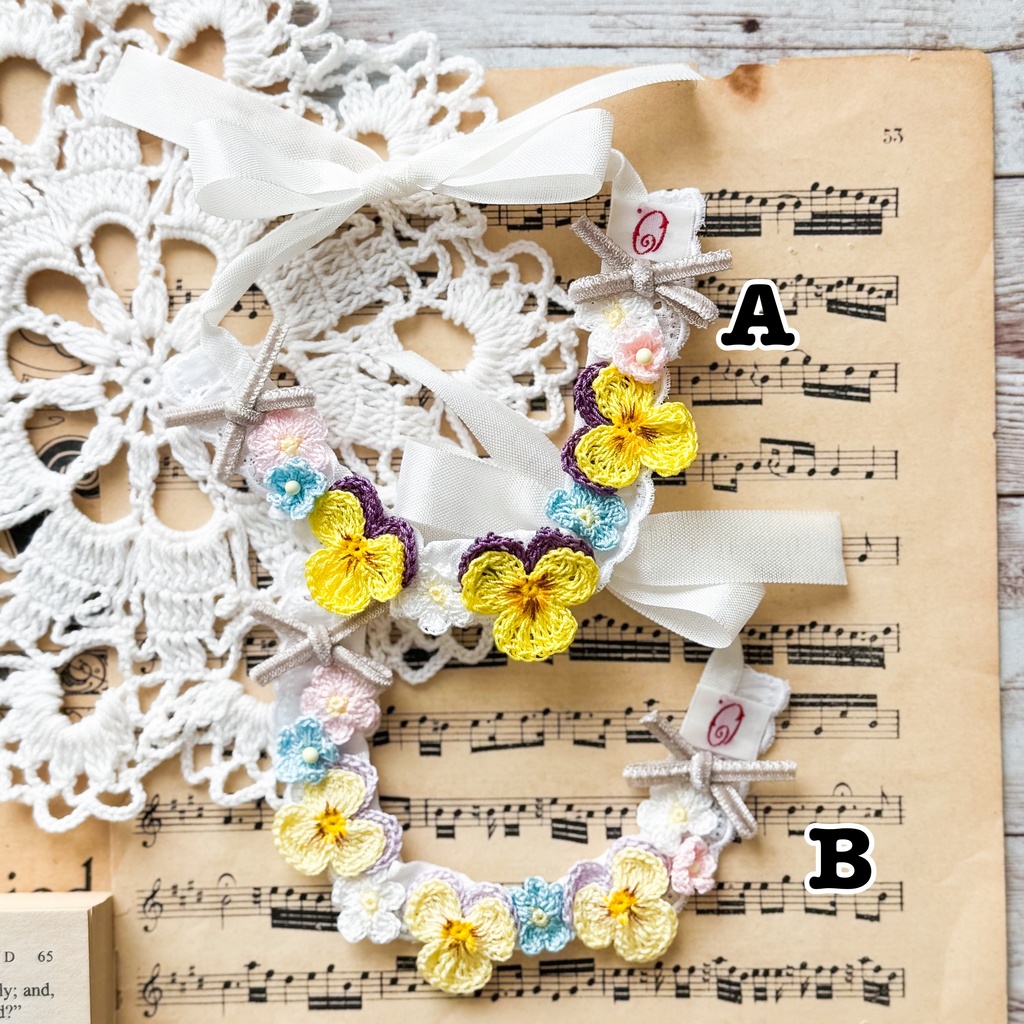 【ぬい用】ビオラの花冠 ヘッドドレス