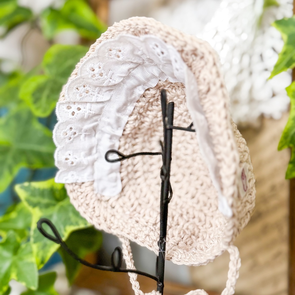 【10~13cmぬい用】ノーブルハット ナチュラル