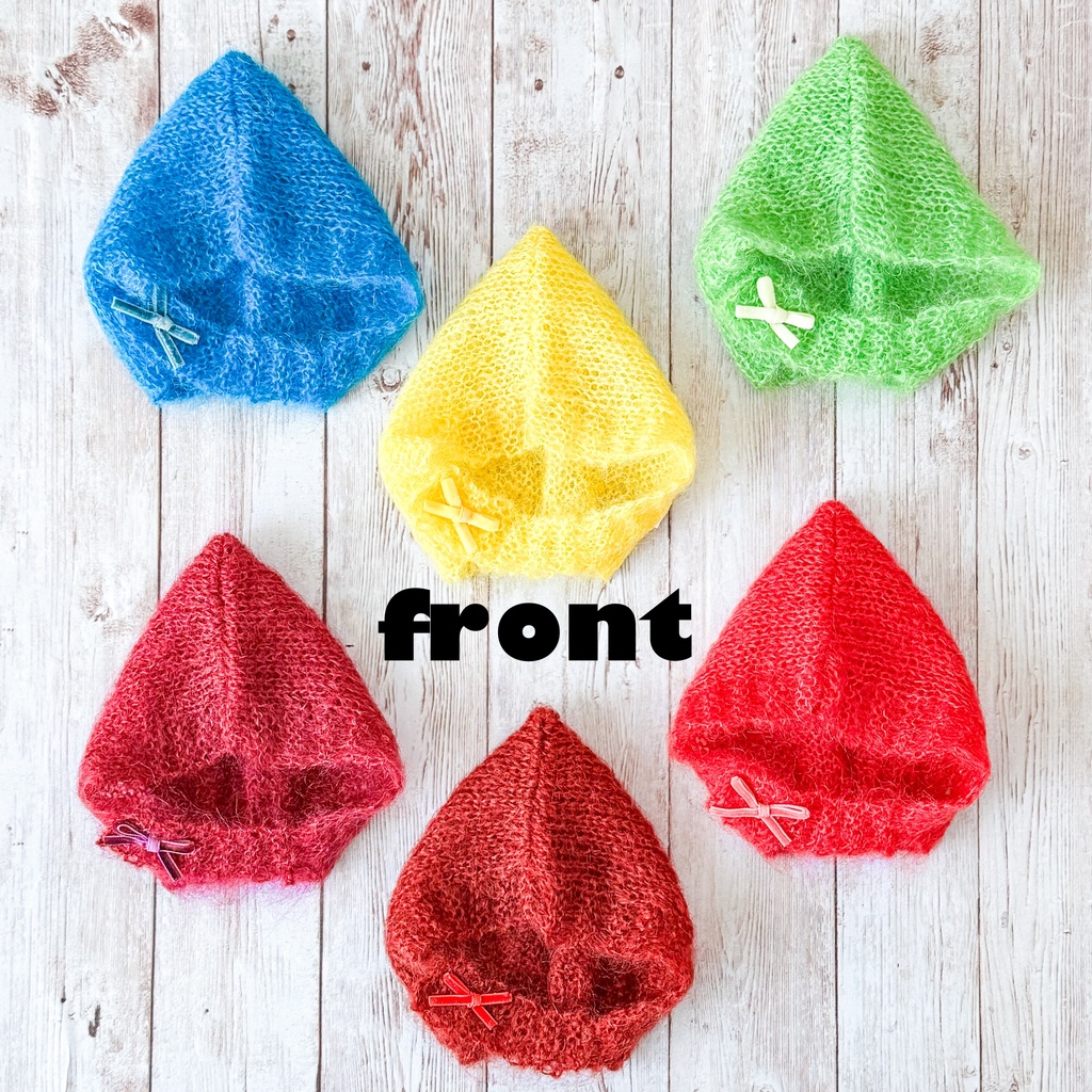 2/27 21:00~【16cmぬい用】ふわふわピクシーハット(ベルトタイプ)