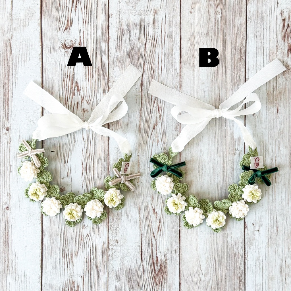 2/27 21:00~【ぬい用】白詰草の花冠 ヘッドドレス