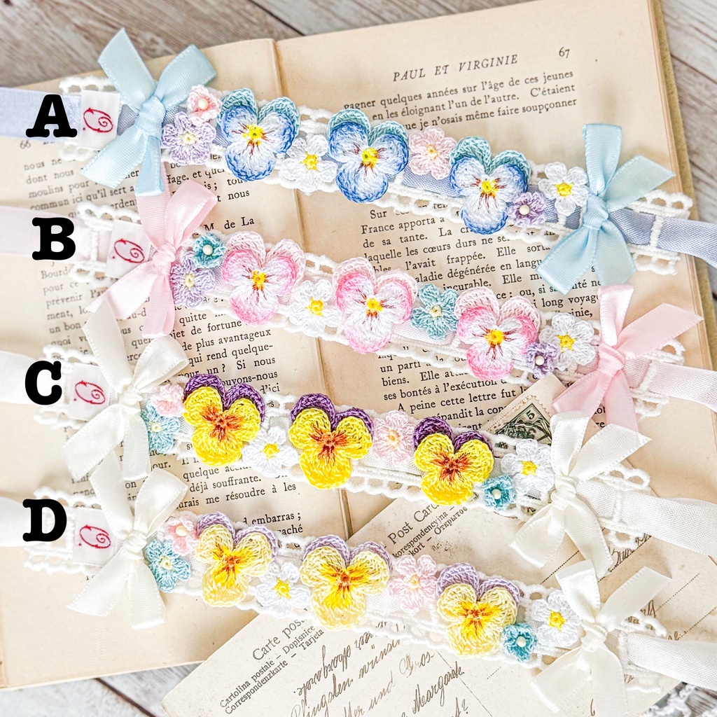 【ぬい用】ビオラの花冠ヘッドドレス