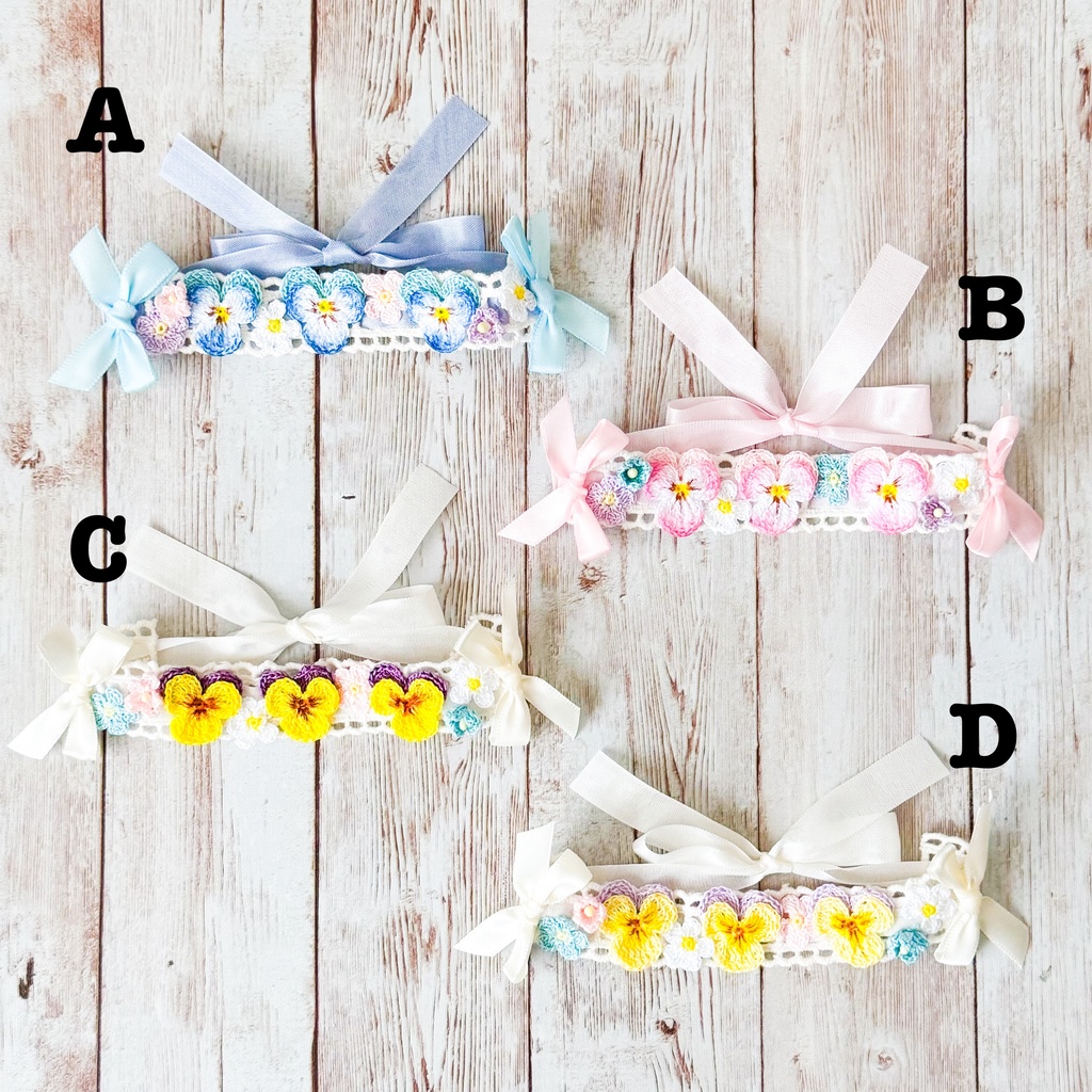 【ぬい用】ビオラの花冠ヘッドドレス